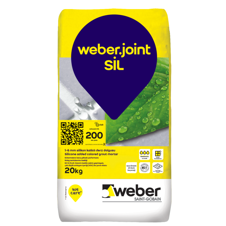 Weber Joint Sil Weber silikonlu derz dolgu beyaz 2 kg. weber joint sil